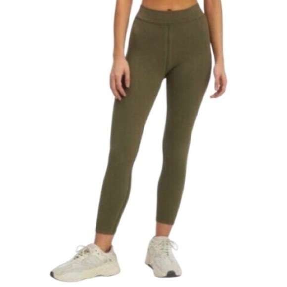 Good American Chunky Ribbed Legging Women's XS Sea Turtle Green 00/0 NWT - Picture 1 of 12